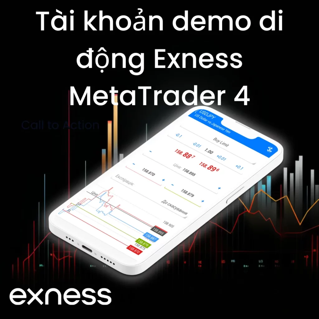 Giao dịch demo trên Exness MT4 Mobile