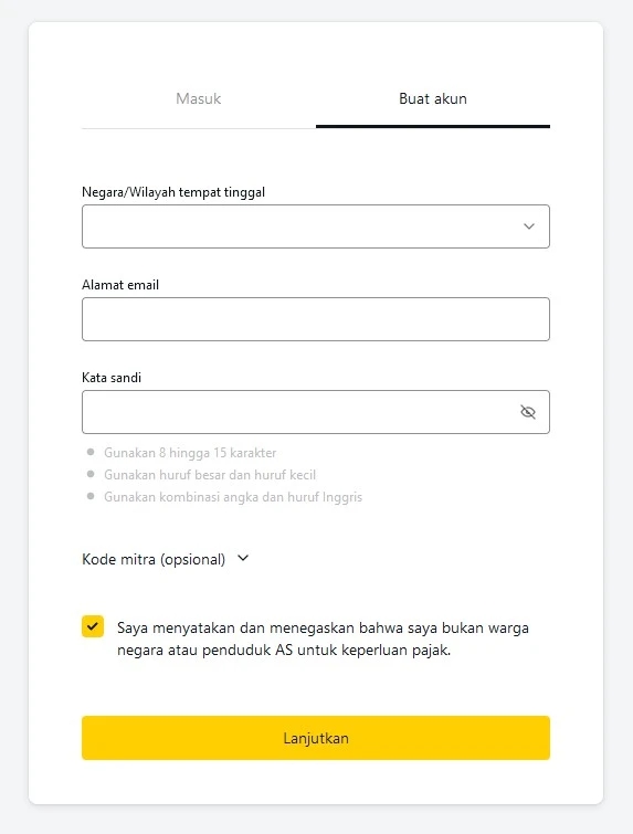 Daftar Akun Exness