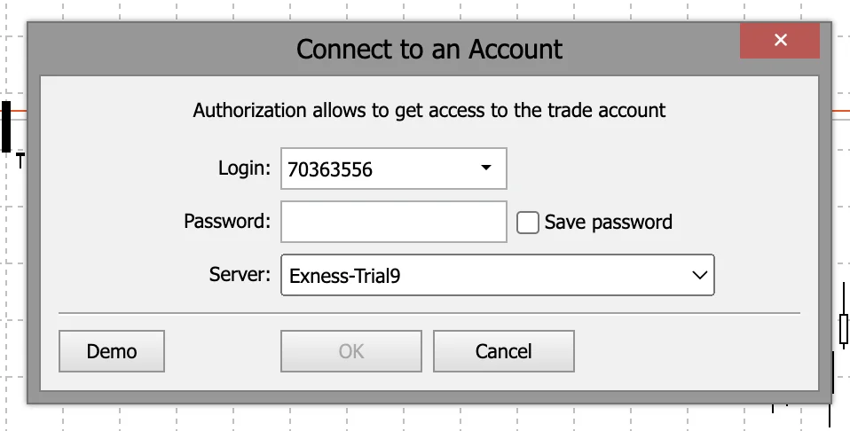 Quy trình đăng nhập vào Exness MetaTrader 4 Web Terminal