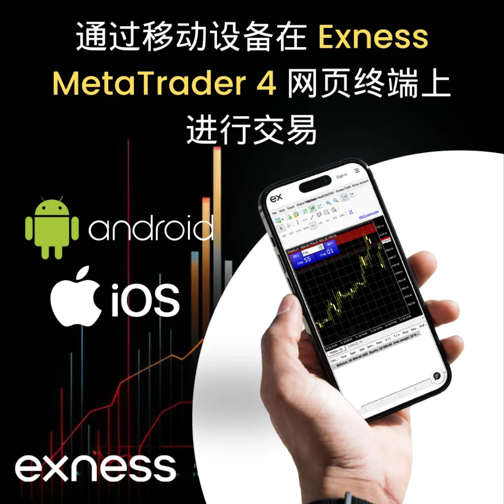 使用移动网页终端 Exness MT4 进行交易